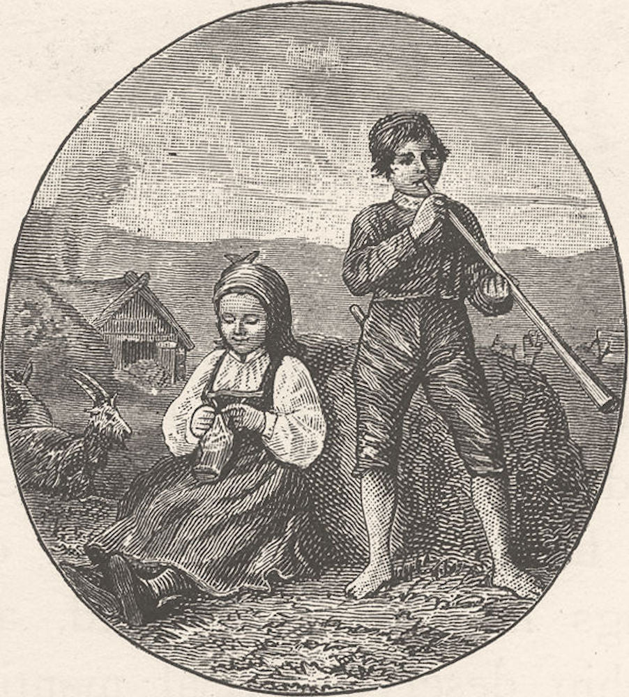 NORWAY. A Norwegian peasant's house 1890 old antique vintage print picture